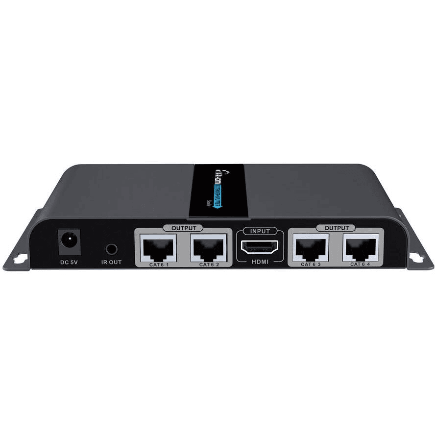 Techly IDATA EX-HL41TY audio / video predlžovač AV vysielač a prijímač Čierna