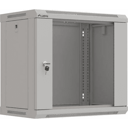 Rakový stojan Lanberg 19" 9U 540x350mm sklenené dvere, sivý