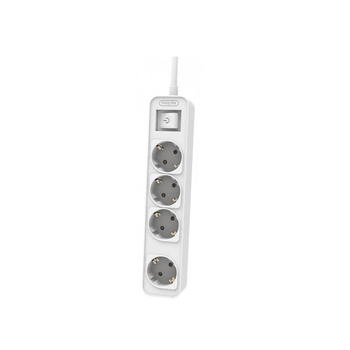 Philips napájacia lišta s vypínačom 4 zásuvky biela CHP2144W/60