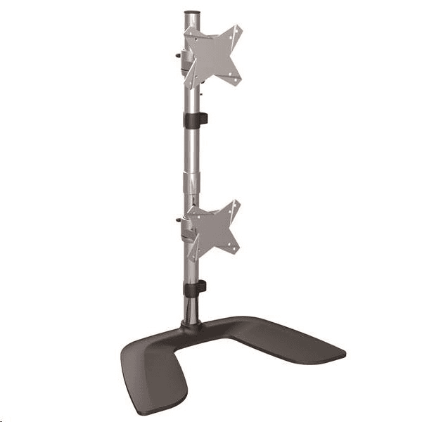 StarTech.com ARMDUOVS držiak / stojan na monitory 68,6 cm (27") Čierna, Strieborná Stôl