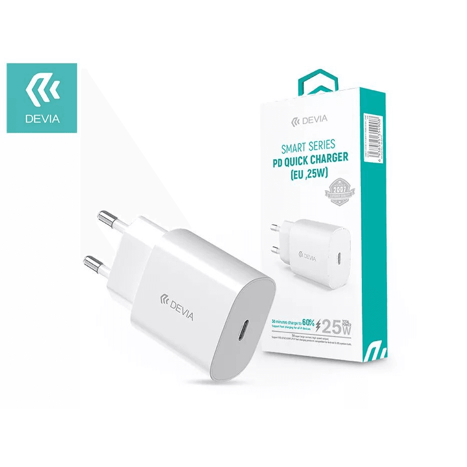 Devia nabíjačka sieťová Smart PD 25W 1x USB-C biela