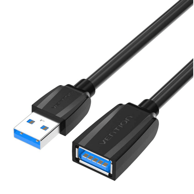 USB predlžovací kábel VENTION VAS-A45-B050 čierny 0,5m