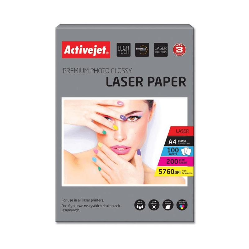 Foto lesklý papier ActiveJet A4 200 g/m2 100ark. AP4-200G100L