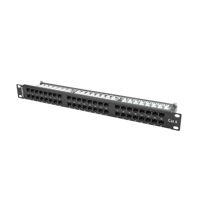 Patch panel Lanberg PPU6-1048-B 48 port 1U kat. 6 čierny