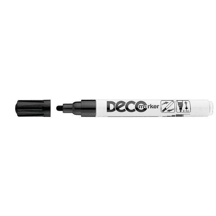 Lakový popisovač "Decomaker", čierna, 2-4mm, ICO