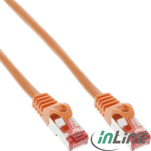 InLine 76411O sieťový kábel Oranžová 1 m Cat6 S/FTP (S-STP)