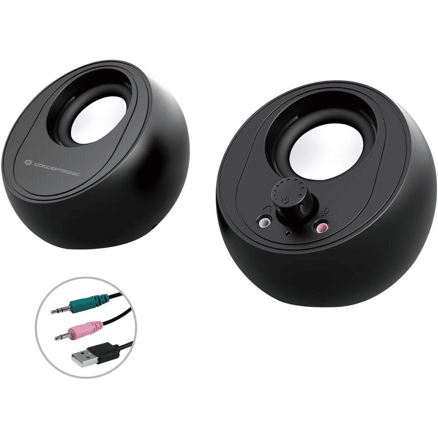 Conceptronic BJORN01B reproduktor 2-way Čierna Káblový a bezdrôtový 10 W
