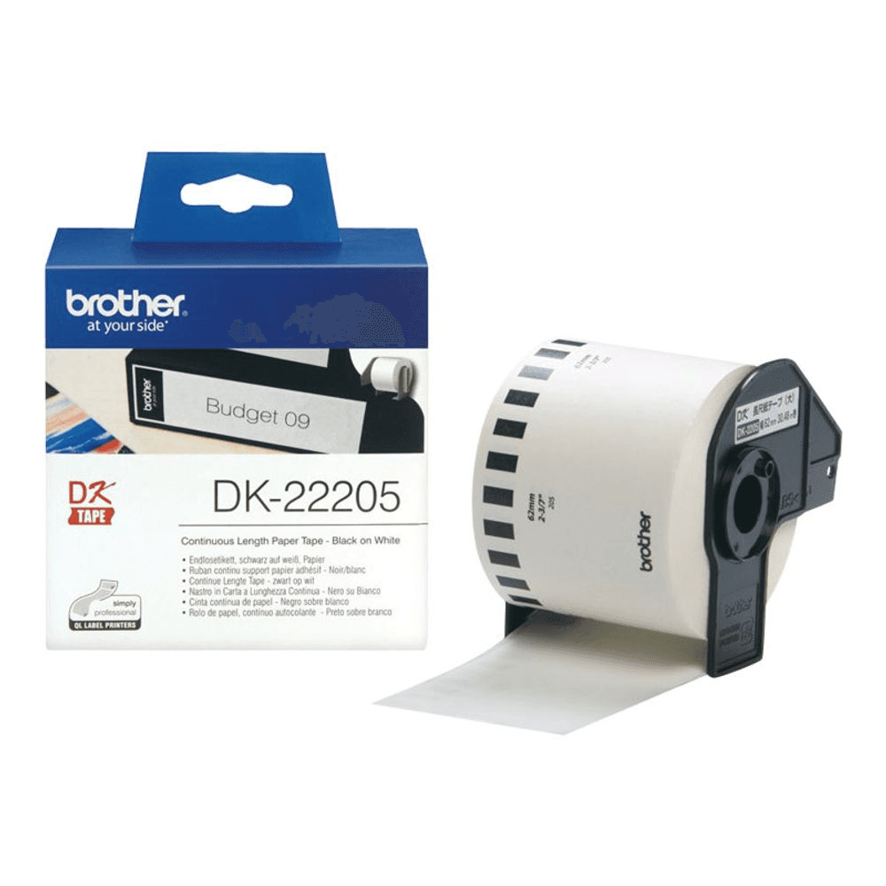 Brother DK-22205 páska na tvorbu štítkov Čierna na bielej