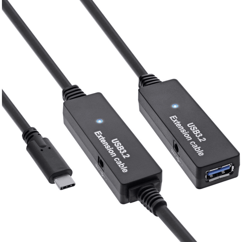 InLine 35656D USB kábel USB 3.2 Gen 1 (3.1 Gen 1) 15 m USB C USB A Čierna