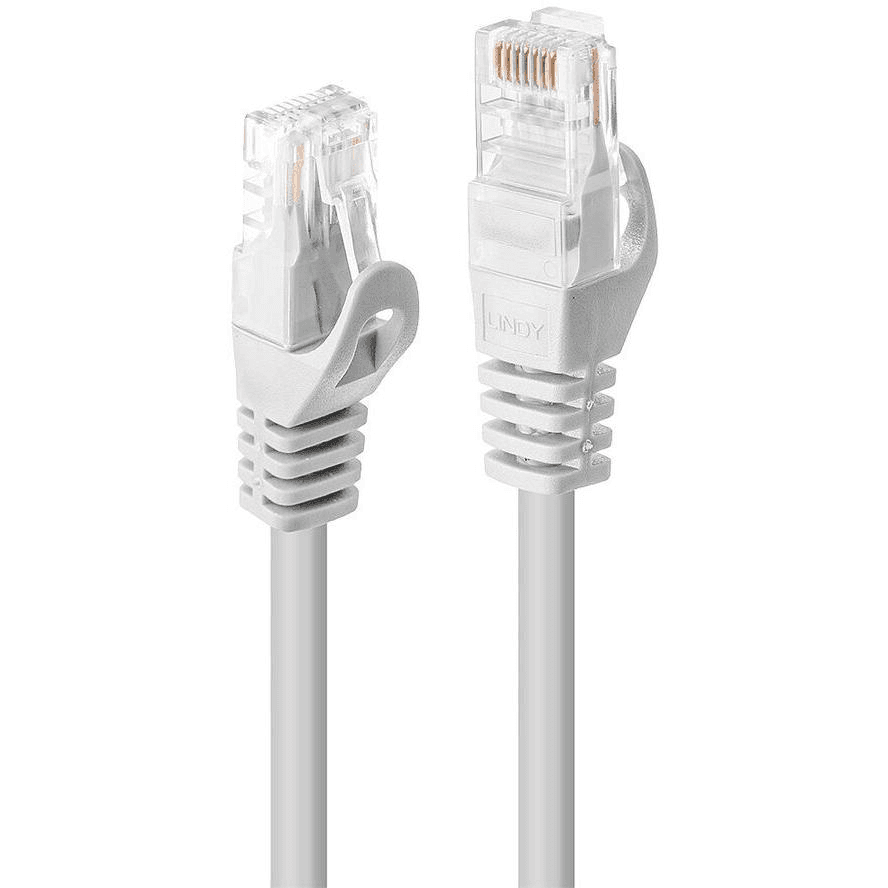 Lindy Rj45/Rj45 Cat6 2m sieťový kábel Biela U/UTP (UTP)
