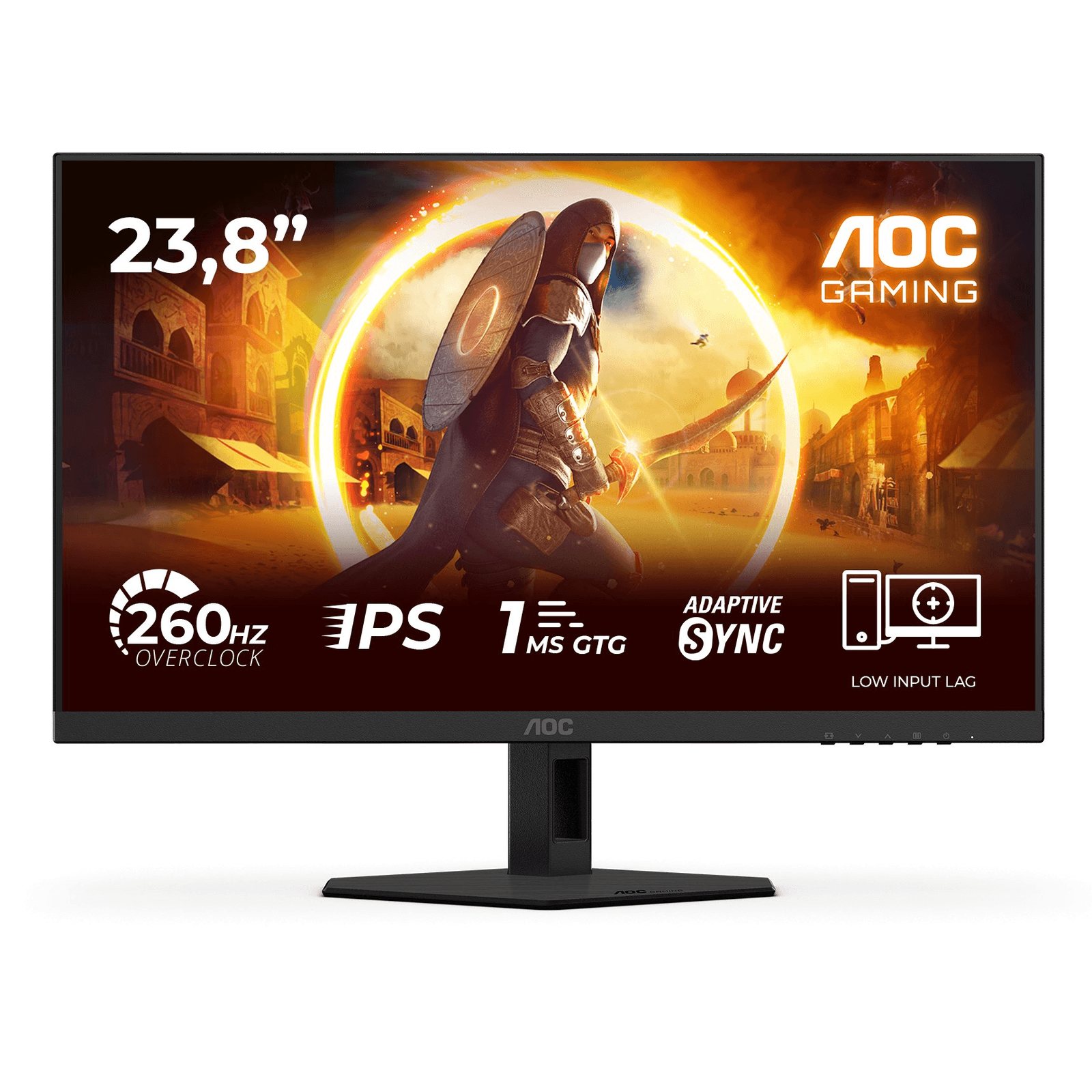 AOC G4 24G4ZRE LCD monitor 60,5 cm (23.8") 1920 x 1080 px Full HD LED Čierna, Červená