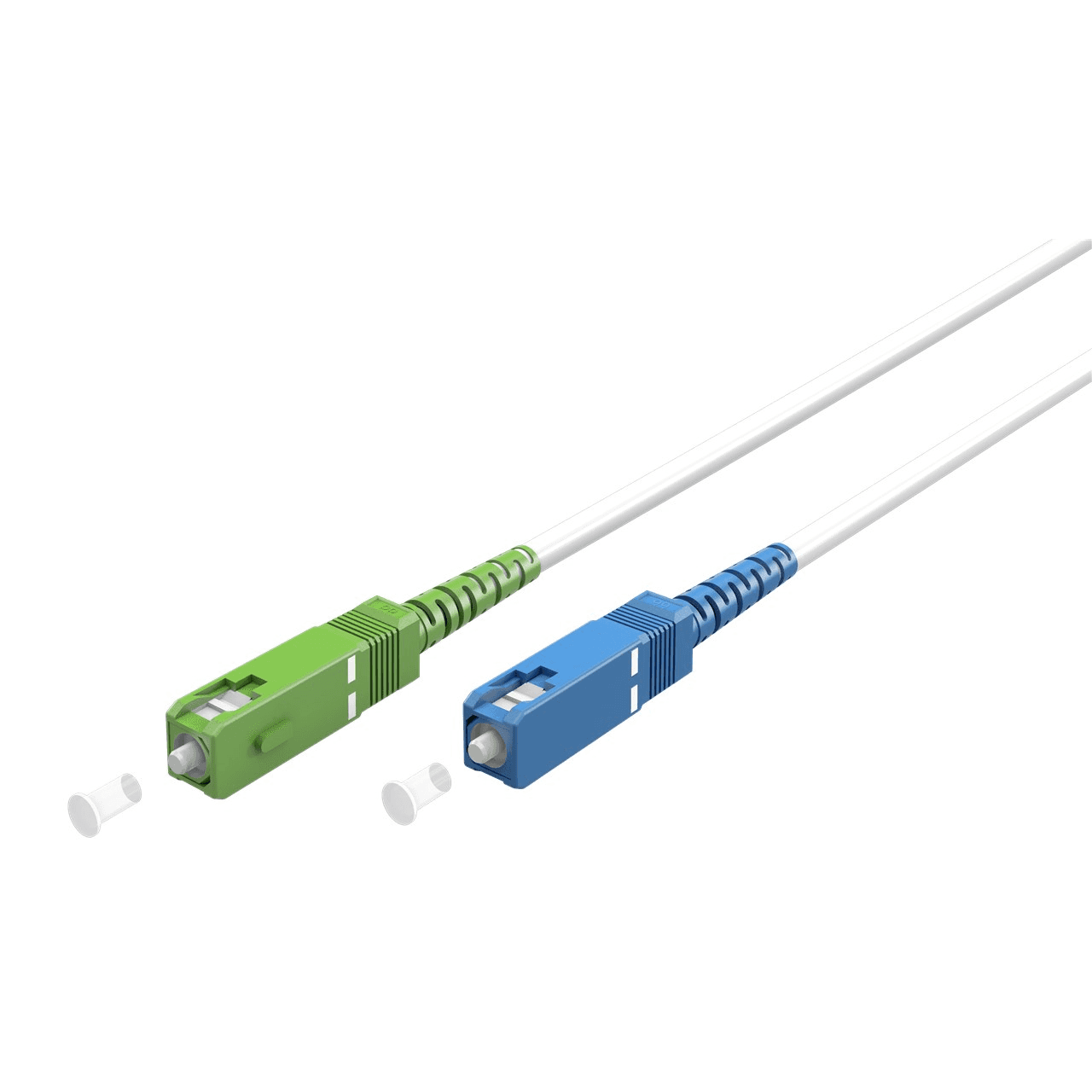 Optický kábel (FTTH), SM Biely (Simplex) 10m
