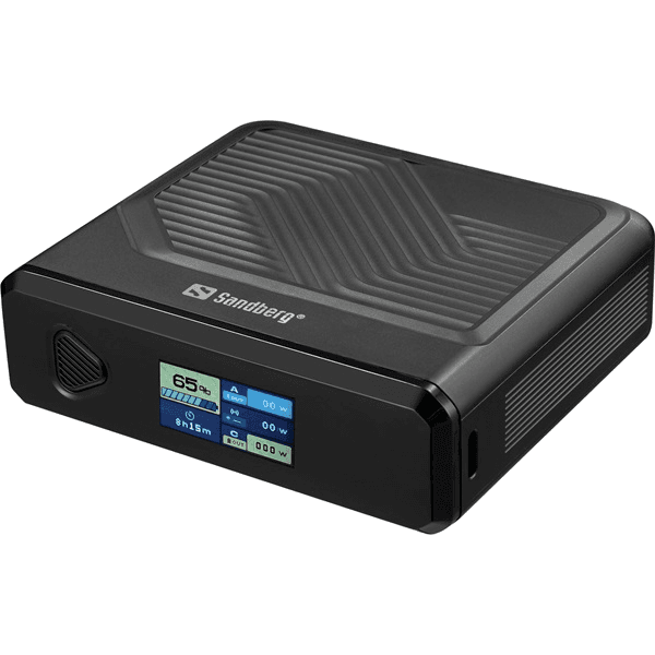 Sandberg 421-25 powerbank Lítium polymér (lipo) 20000 mAh Bezdrôtové nabíjanie Čierna