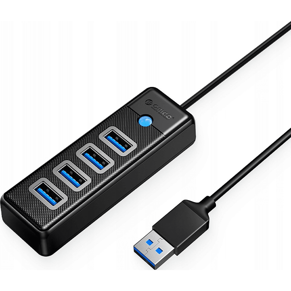 USB rozbočovač Orico PW4U-U3 USB-A / 4x USB-A 3.0 - čierny