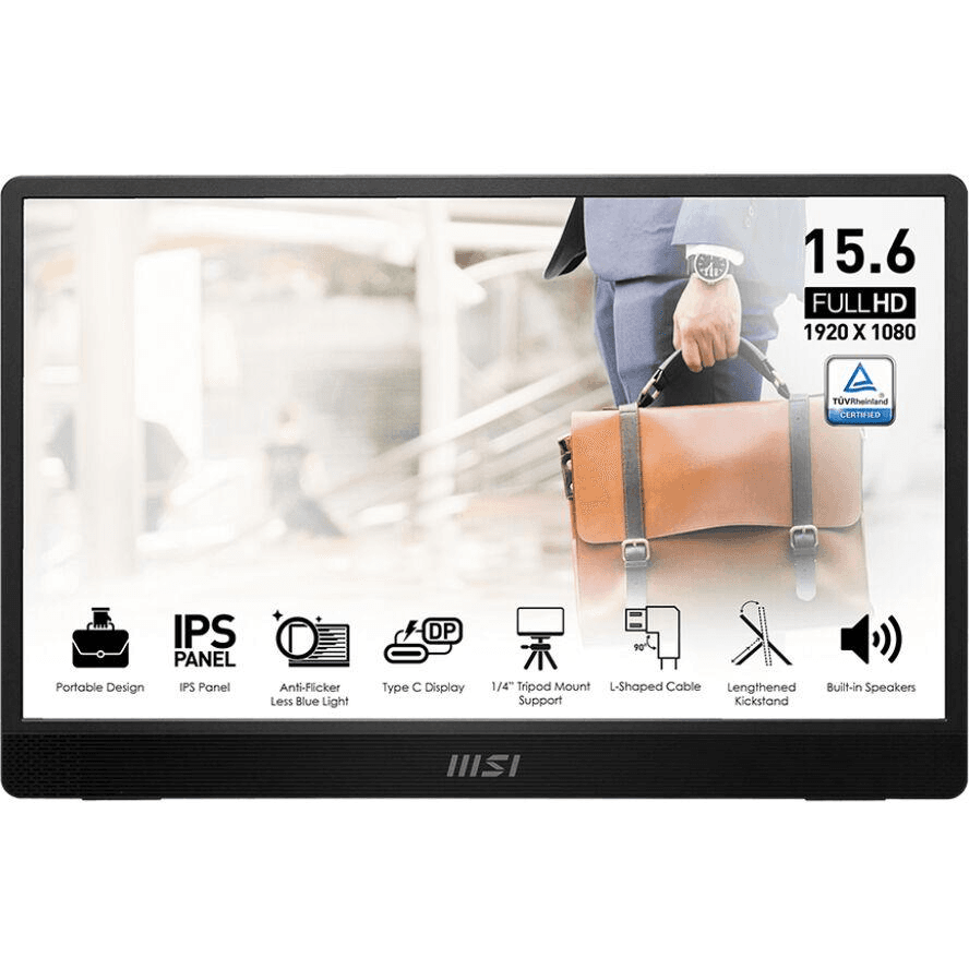 MSI PRO MP161DE E2 LCD monitor 39,6 cm (15.6") 1920 x 1080 px Full HD LED Čierna