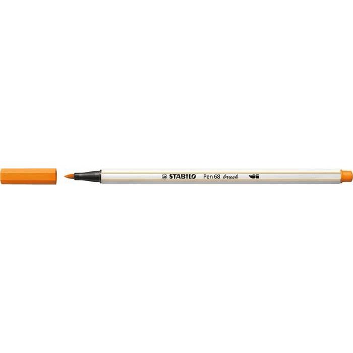 STABILO Pen 68 brush značkovač Stredná Oranžová 1 kusov