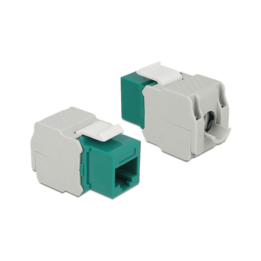 Keystone modul s RJ45 konektorom pre LSA Cat.6 UTP zelený Delock 86349