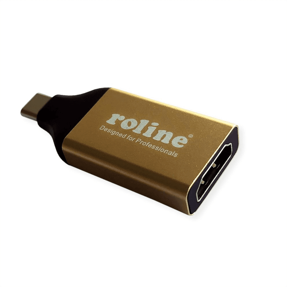 ROLINE Adaptér USB C - HDMI ST / BU TV monitor ZLATÝ