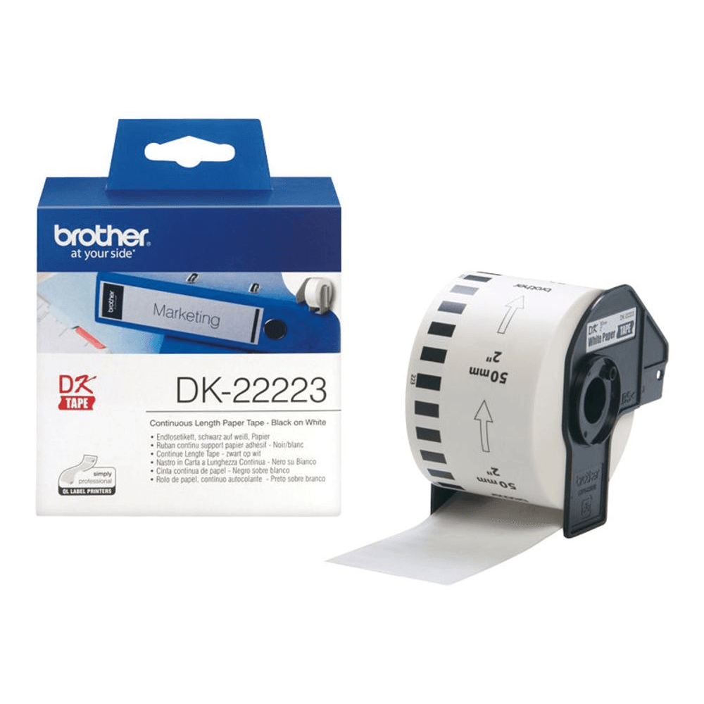 Brother DK-22223 potlačový štítok Biela