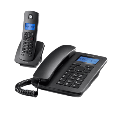 Motorola C4201 Analógový / DECT telefón ID volajúceho Čierna