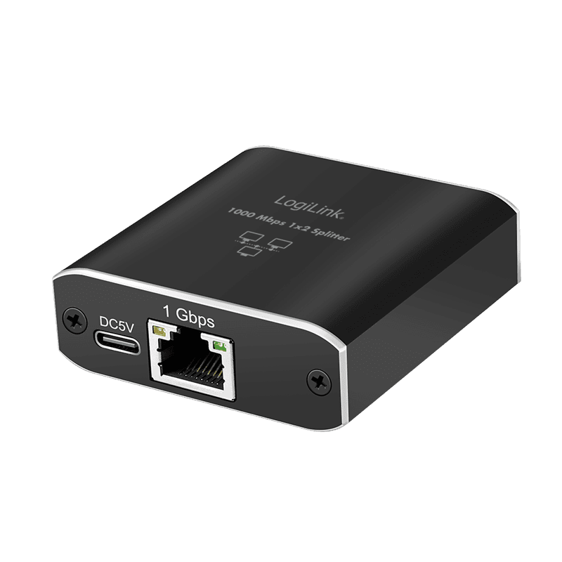 Rozbočovač Ethernet RJ45 1x2 Gigabit LAN 1000Mb/s USB LogiLink Cat 5/6/7/8