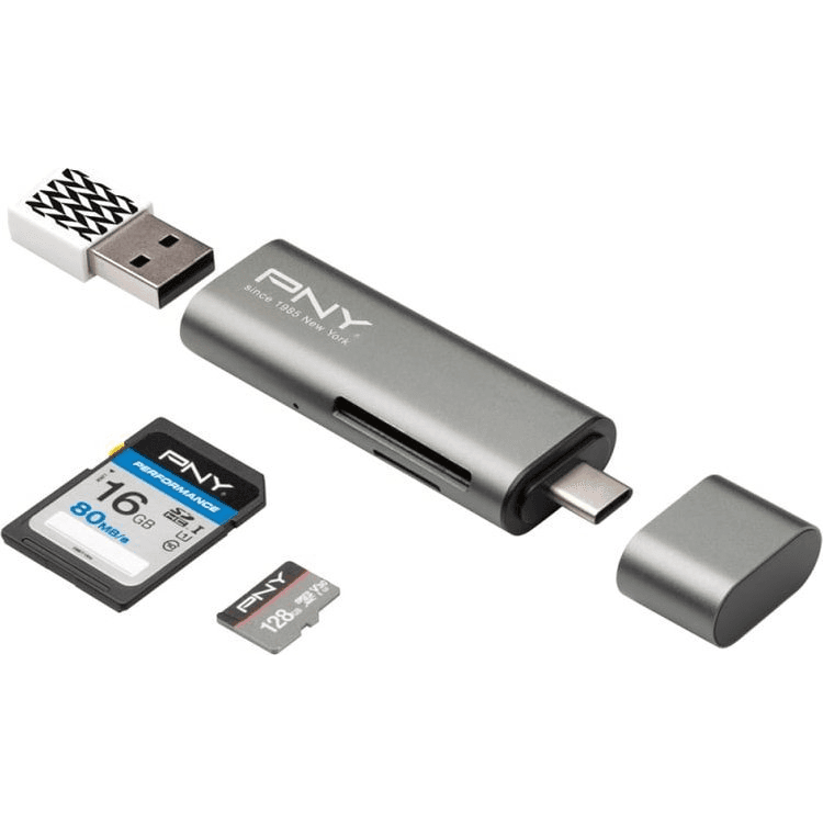Čítačka kariet USB PNY Technologies USB-C Card Reader