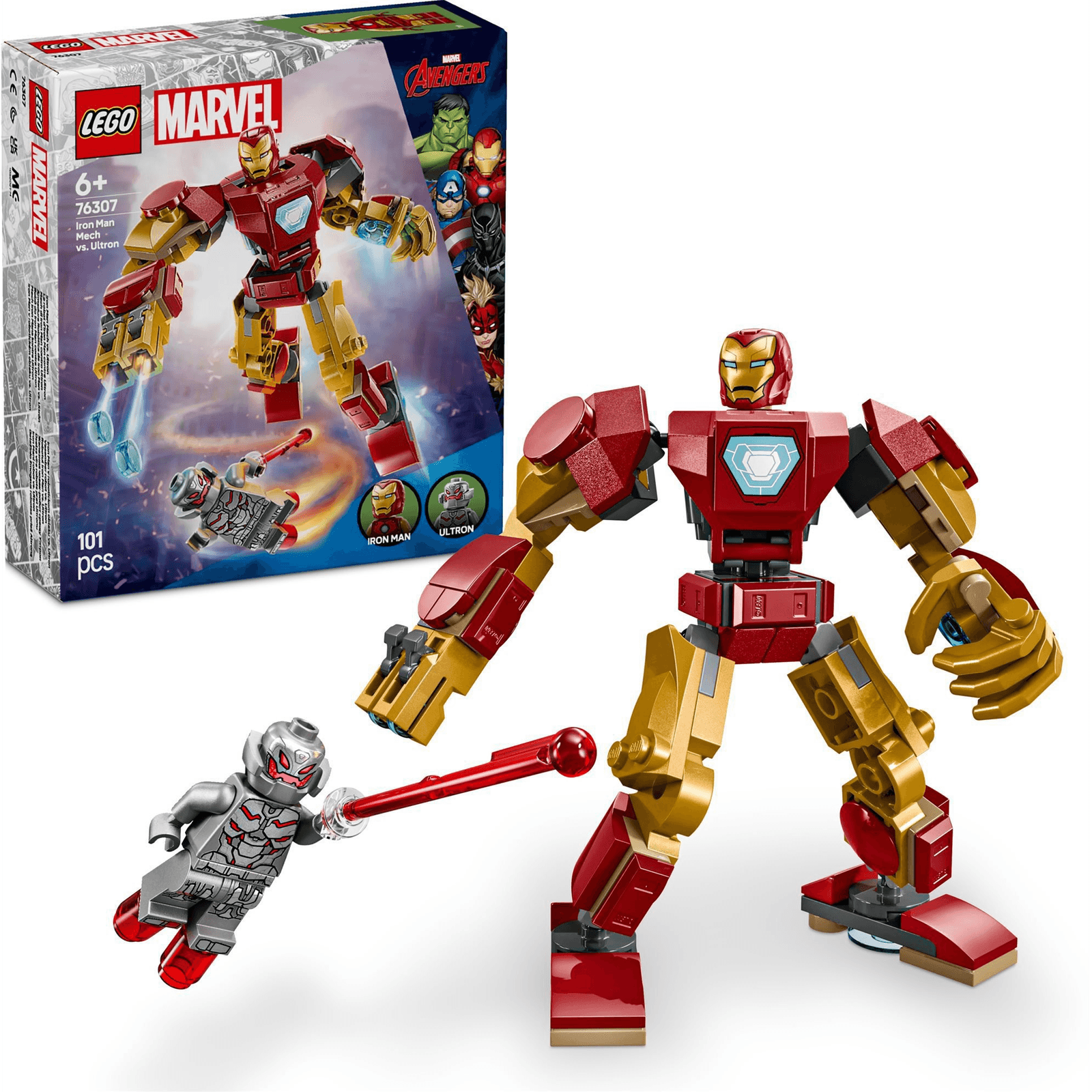 LEGO Super Heroes 76307 Mech Iron Mana proti Ultronovi