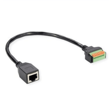 ROLINE Adaptérový kábel RJ45 zásuvka na svorkovnicu, 30 cm