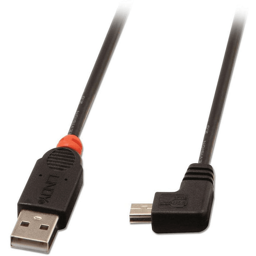 Lindy 31972 USB kábel 2 m USB 2.0 USB A Mini-USB B Čierna