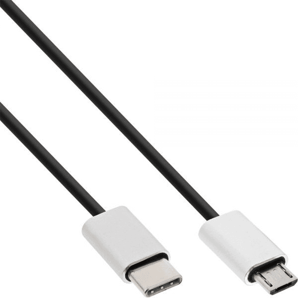 InLine 35846 USB kábel USB 2.0 0,5 m USB C Micro-USB B Čierna