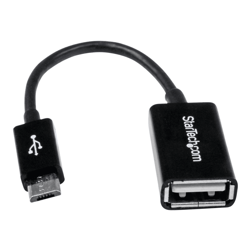 StarTech.com UUSBOTG USB kábel 0,127 m USB 2.0 Micro-USB B USB A Čierna