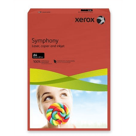Xerox Symphony 80 A4, Dark Red Paper CW papier do tlačiarne Červená