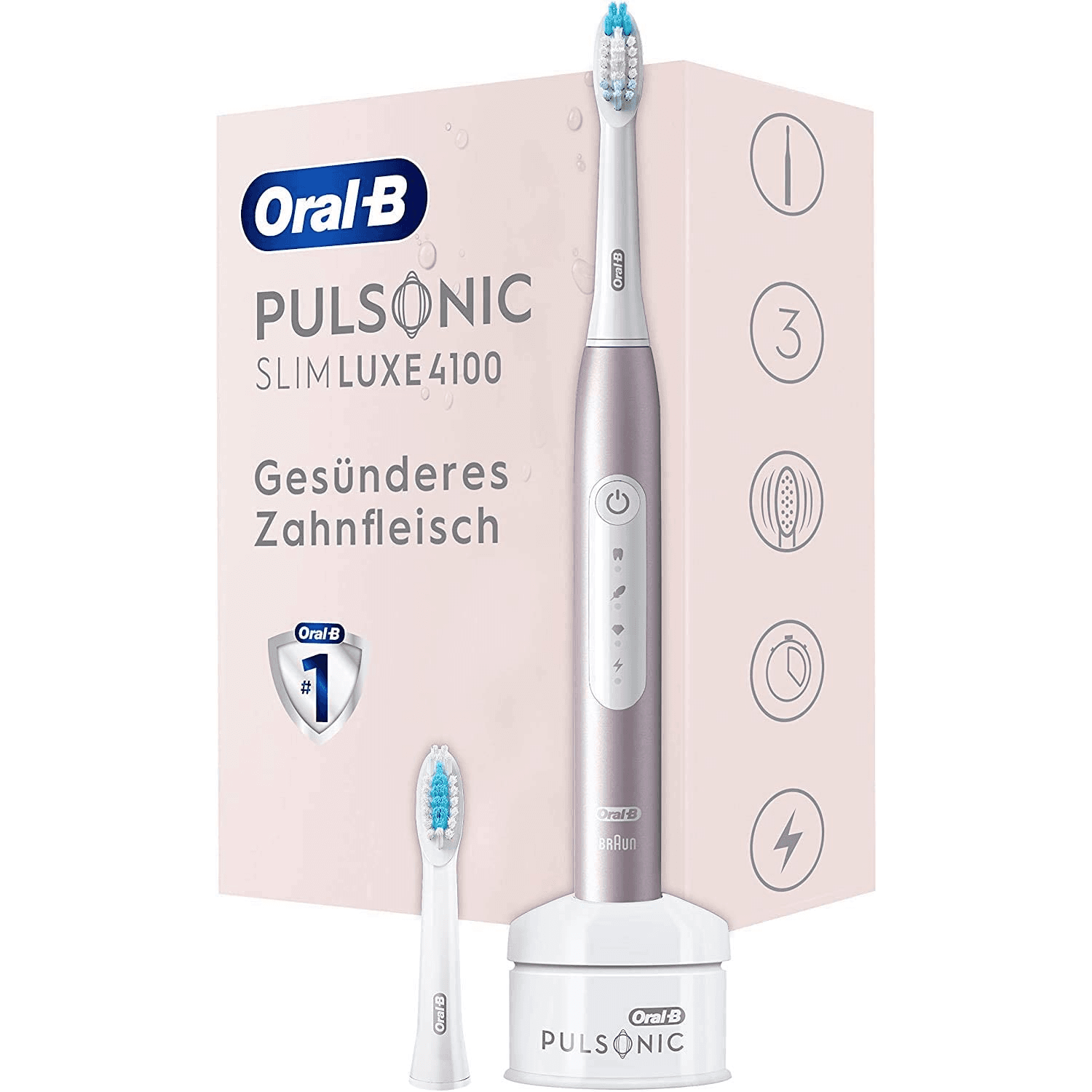 Oral-B Pulsonic Slim Luxe 4100 Dospelý Sonická zubná kefka Ružové zlato
