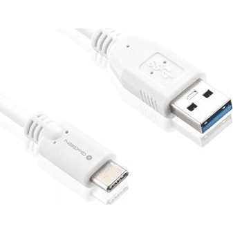 Kábel GoGEN USB-C – USB-C 1 m biely