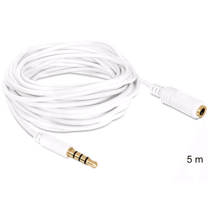 Predlžovací kábel Delock 84484 minijack 3,5 mm - minijack 3,5 mm 5 m