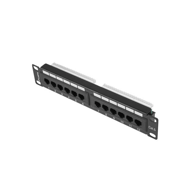 Patch panel Lanberg PPU6-9012-B čierny 12 portov