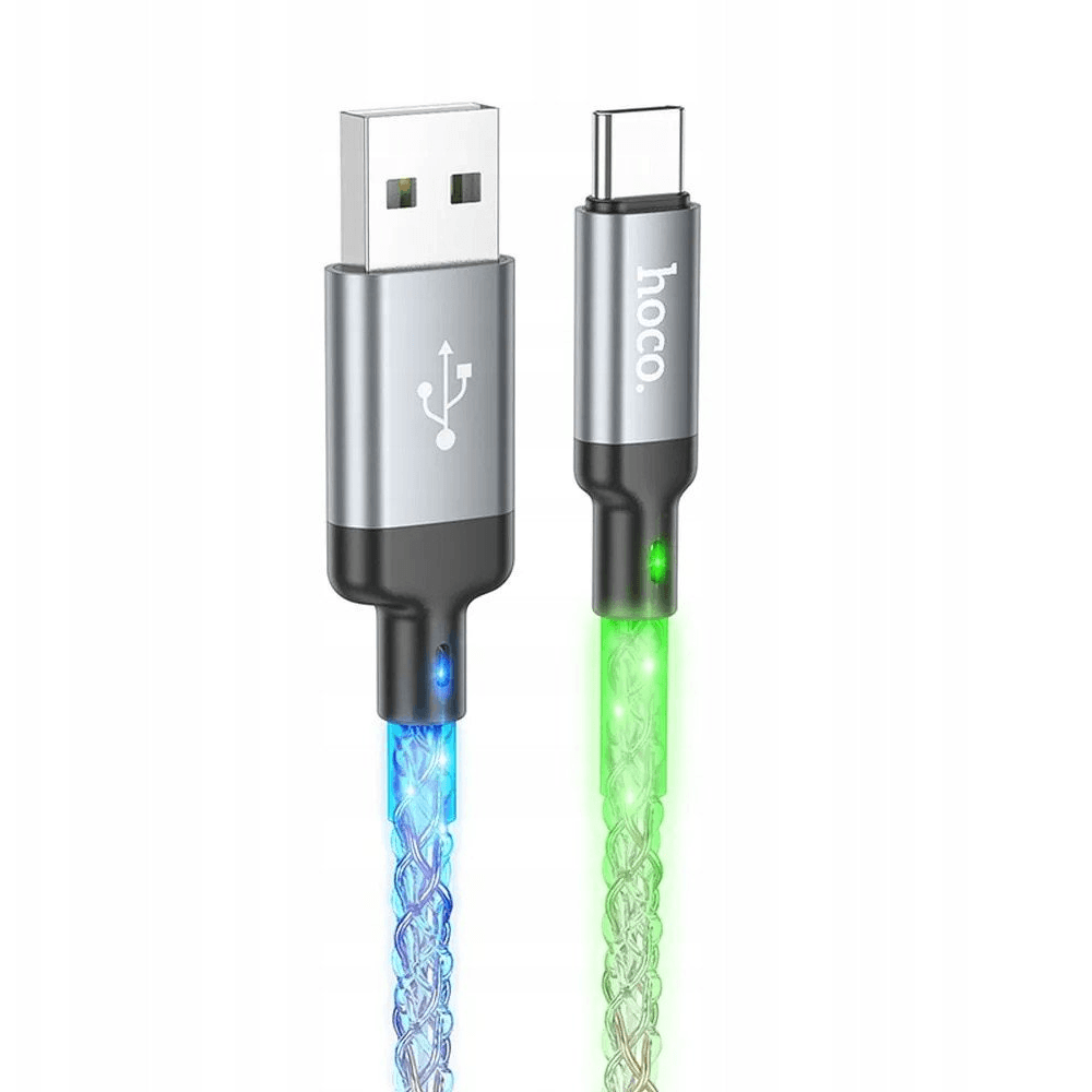 Kábel Hoco USB - USB typ C 1 m sivý