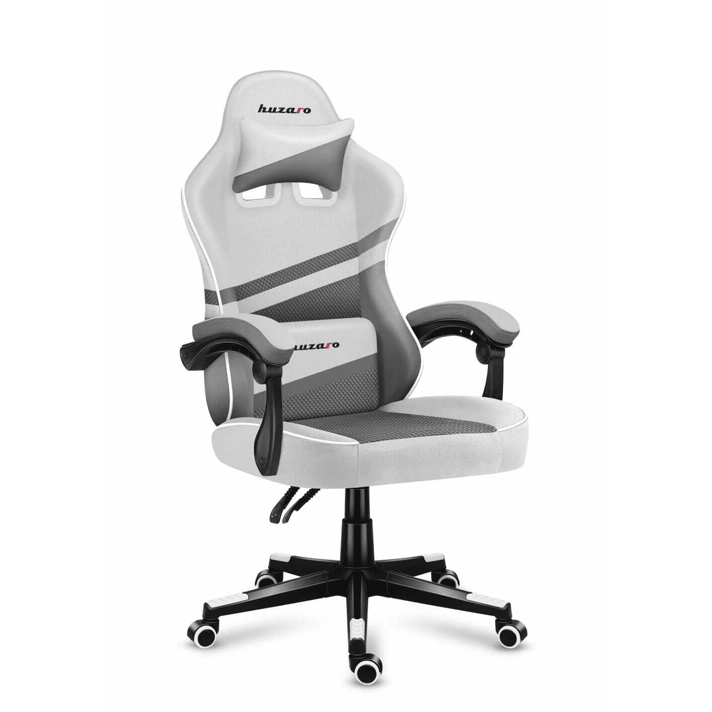 Herné kreslo k písaciemu stolu OTOČNÁ Hráč Huzaro Force 4.4 White Mesh