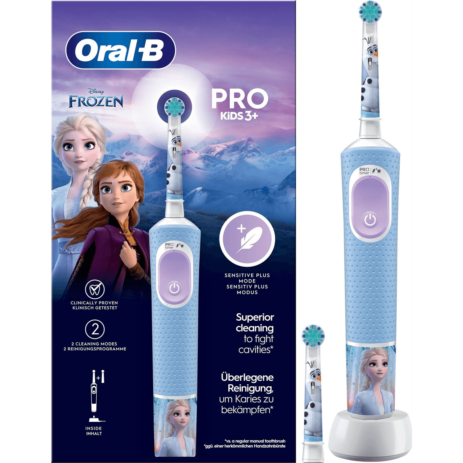 Oral-B Pro Kids Detské Rotujúco-oscilačná zubná kefka svetlo modrá