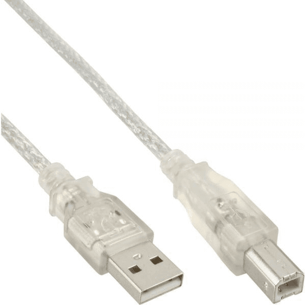 InLine 34505T USB kábel 0,5 m USB A USB B Priehľadná