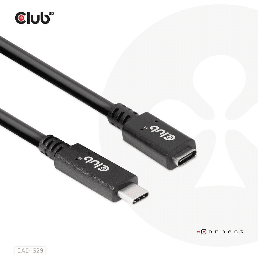 CLUB3D CAC-1529 USB kábel 2 m USB 3.2 Gen 1 (3.1 Gen 1) USB C Čierna