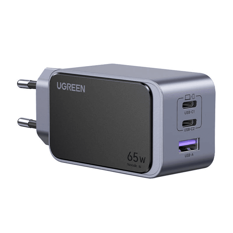 UGREEN Nexode Air Rýchla nabíjačka sieťová 65W USB + 2x USB-C PD QC šedá