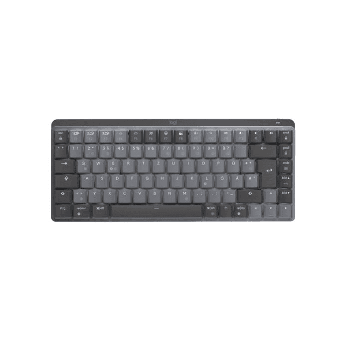 Logitech MX Mini Mechanical klávesnica RF Wireless + Bluetooth QWERTZ Nemecký Grafit, Šedá
