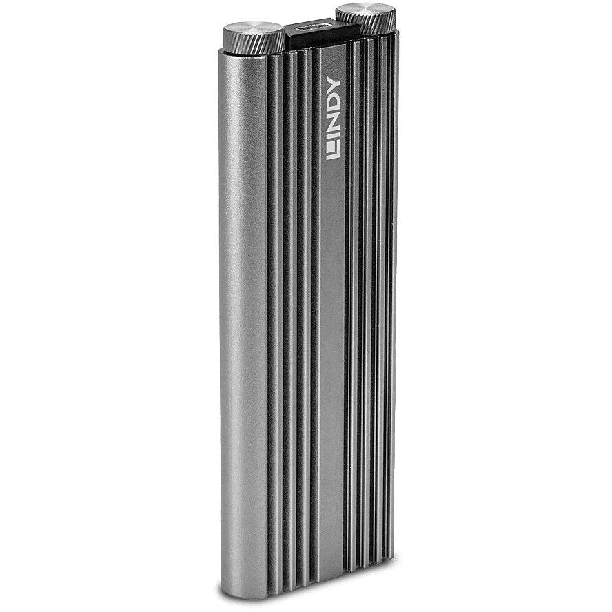 Lindy 43318 puzdro pre disk Obal pre SSD Strieborná M.2