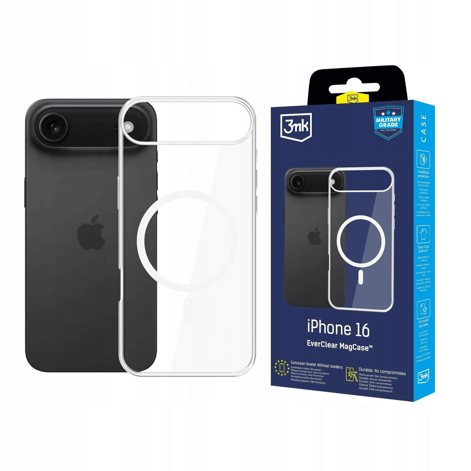 Nežltnúce Puzdro s MagSafe 3mk EverClear Case pre telefón Apple iPhone Air