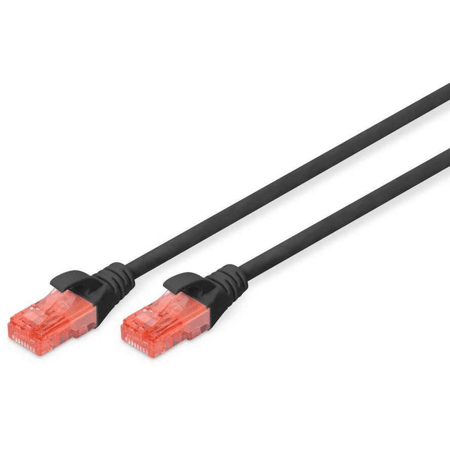 Patch kábel Digitus U/UTP 6 RJ45 / RJ45 0,5 m čierny