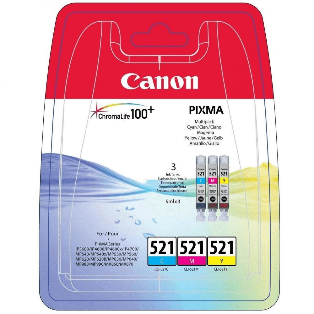 Canon 2934B010 atramentová náplň 3 kusov Originál Azúrová, Purpurová, Žltá