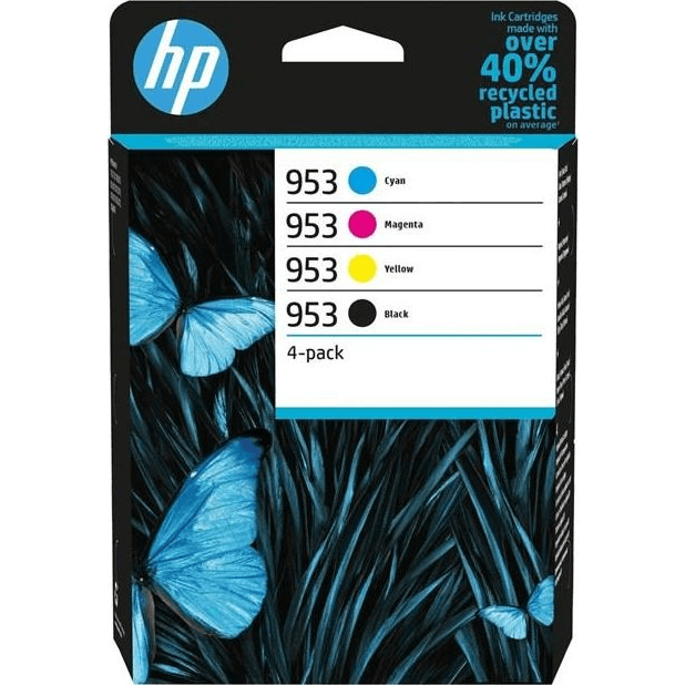 HP 953 4-Pack CMYK(4) Original Ink Cartridge Combo atramentová náplň 4 kusov Originál Štandardná výťažnosť Čierna, Azúrová, Purpurová, Žltá