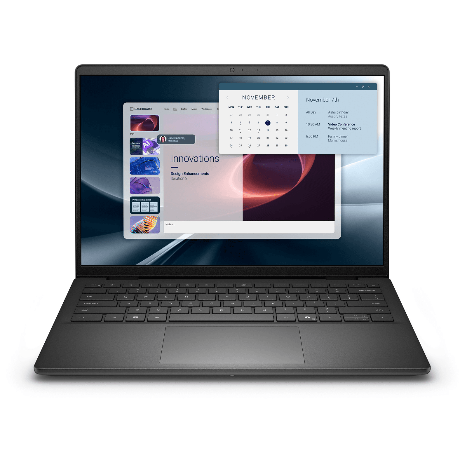 DELL Pro 14 Essential PV14255 AMD Ryzen™ 7 PRO 250 Laptop 35,6 cm (14") Full HD+ 16 GB DDR5-SDRAM 512 GB SSD Wi-Fi 6 (802.11ax) Windows 11 Pro Nemecký Čierna