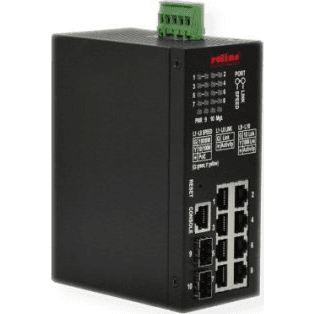 Prepínač Switch 10-Portový 8x RJ45 + 2x SFP PoE